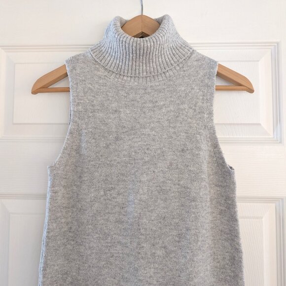 RW&CO turtleneck sweater dress sleeveless grey size XXS - Picture 3 of 16